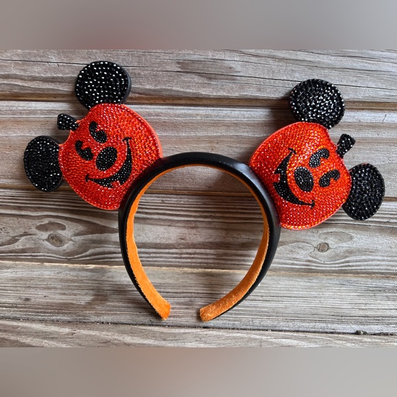 Disney Accessories - Custom Rhinestone Mickey Mouse Pumpkin Headband